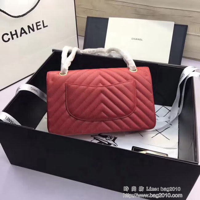 香奈兒CHANEL 升級版V線1112進口球紋皮單肩斜挎鏈條包 DSC1857